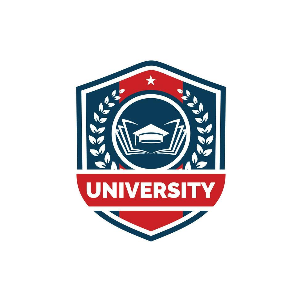 universitet logotyp design vektor illustration