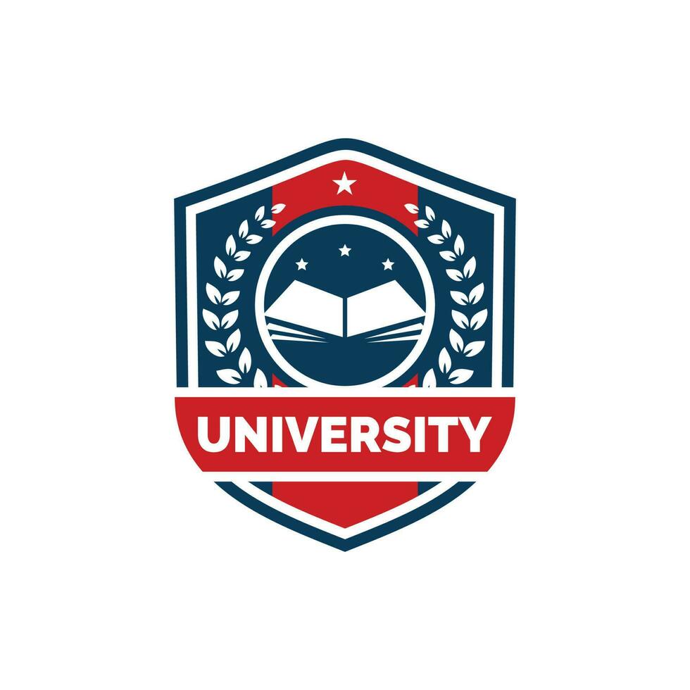 Universität Logo Design Vektor Illustration