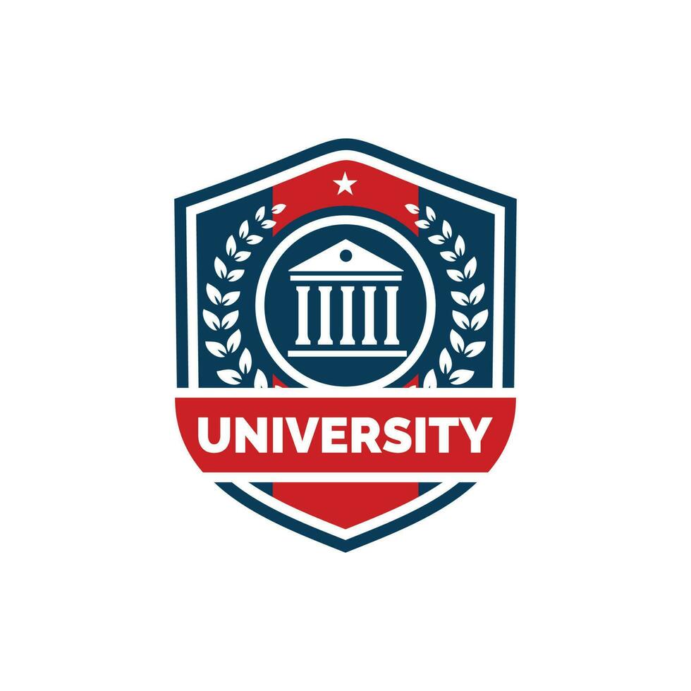 Universität Logo Design Vektor Illustration