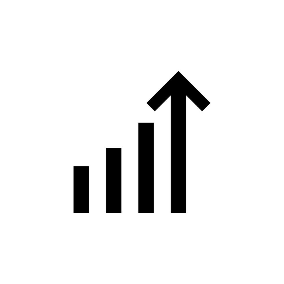 Pfeil im Diagramm Vektor Symbol Illustration