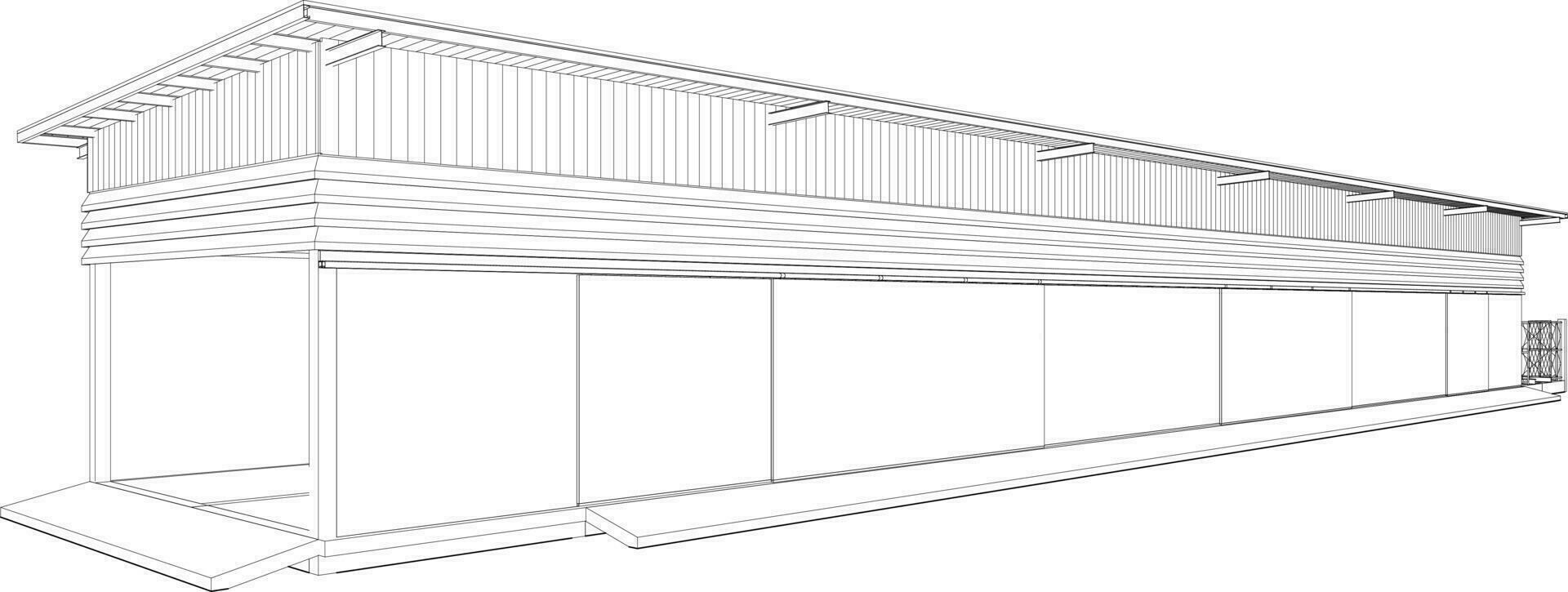 3D-Darstellung des Bauvorhabens vektor