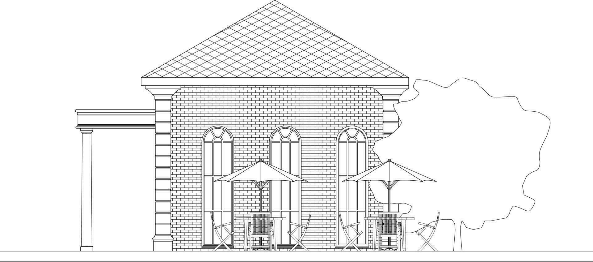 3d illustration av kaffe affär vektor