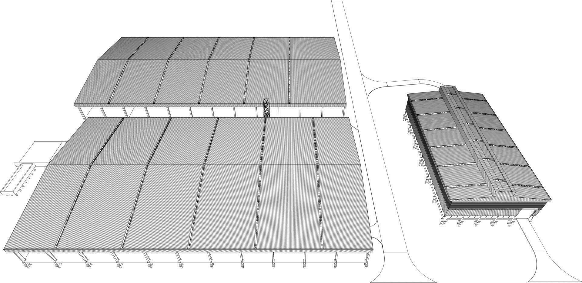 3D-Darstellung des Bauvorhabens vektor