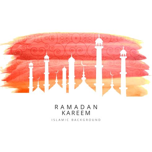 Färgglada ramadan Kareem bakgrunds illustration vektor