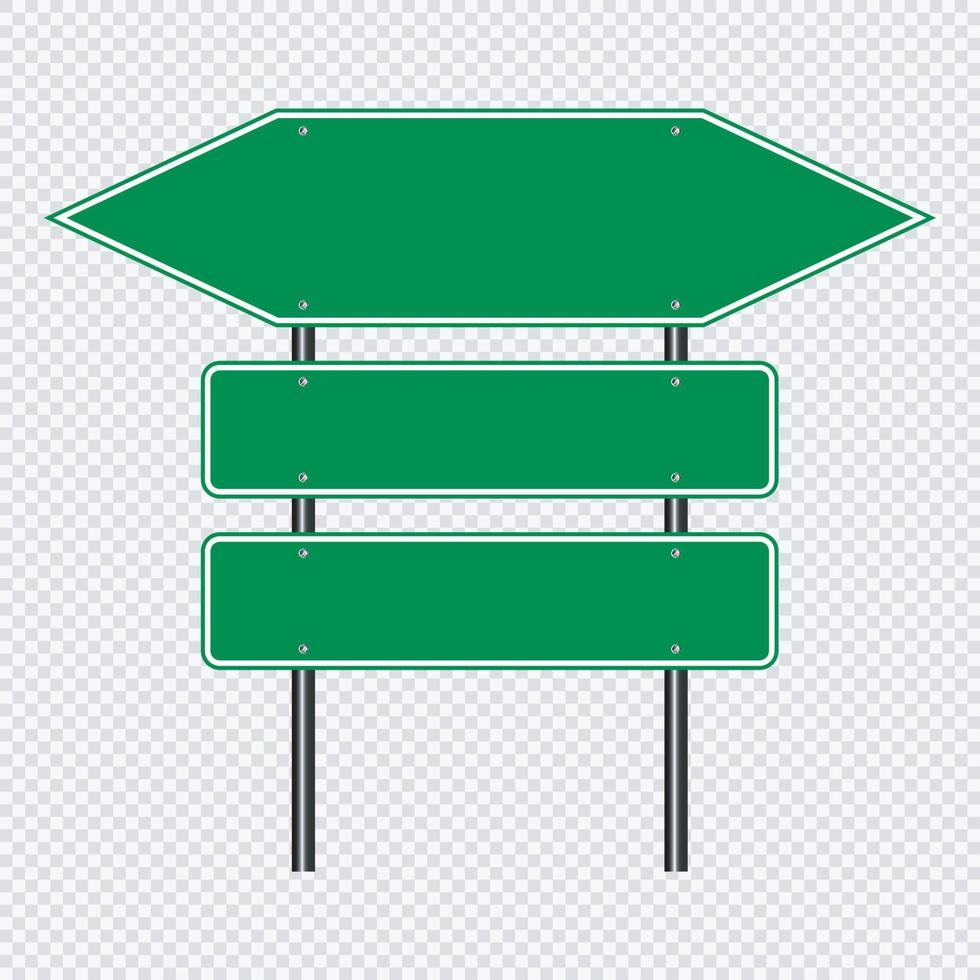 grünes Verkehrszeichen Straßenschild vektor