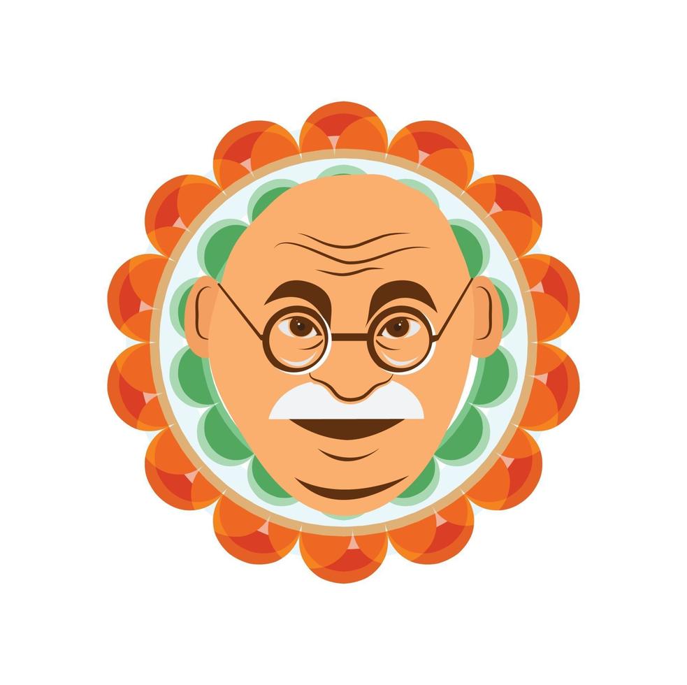 Vektor-Illustration eines Hintergrunds für 2. Oktober Gandhi Jayanti Feier. vektor