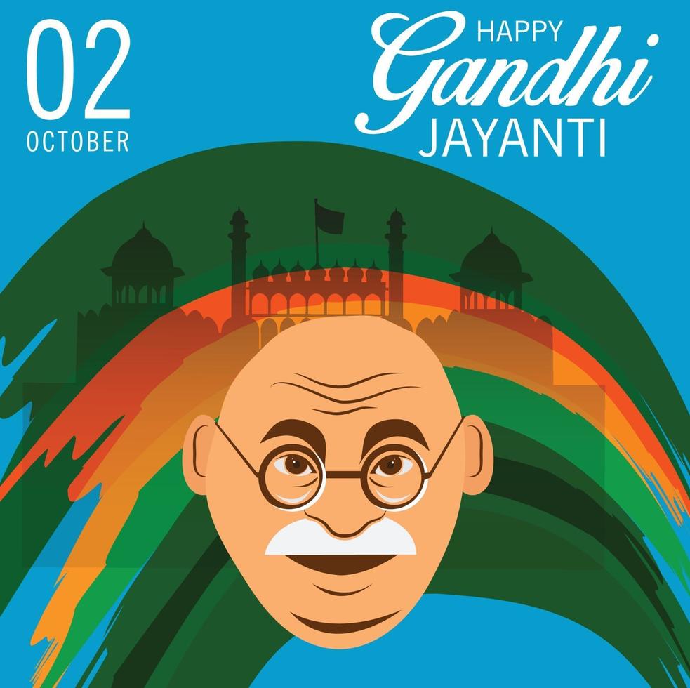 Vektor-Illustration eines Hintergrunds für 2. Oktober Gandhi Jayanti Feier. vektor
