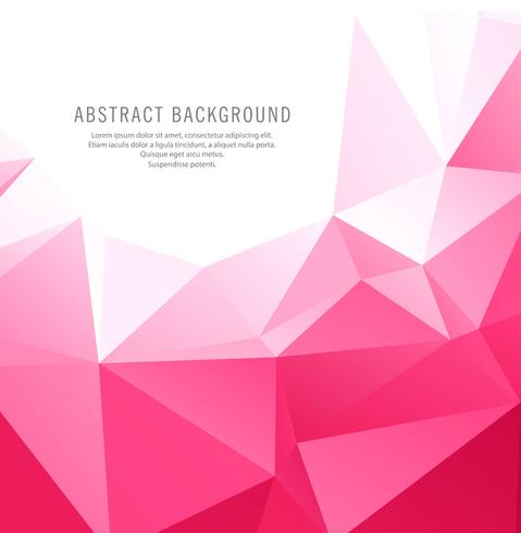 Abstrakter rosa geometrischer Polygonhintergrund vektor