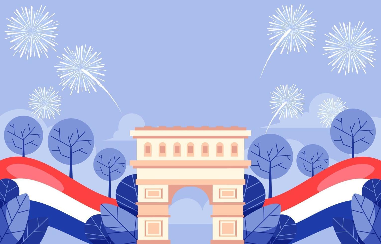 Bastille Tag Französisch Nation Feier vektor