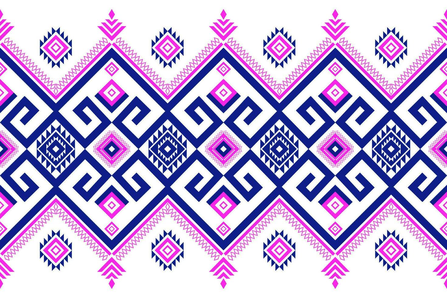 geometrisch ethnisch Muster nahtlos Design zum Hintergrund, Hintergrund, Stoff, Teppich, Mandalas, Kleidung, Verpackung, Sarong, Tabelle Tuch, Form, geometrisch Muster, ethnisch Muster, traditionell vektor