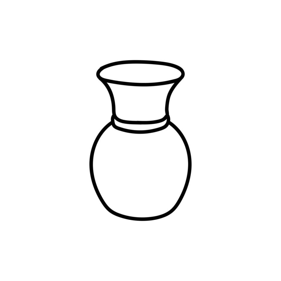 Vase traditionell Linie kreativ Logo vektor