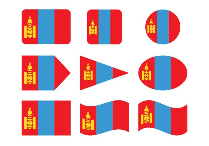 Mongol flagga vektor