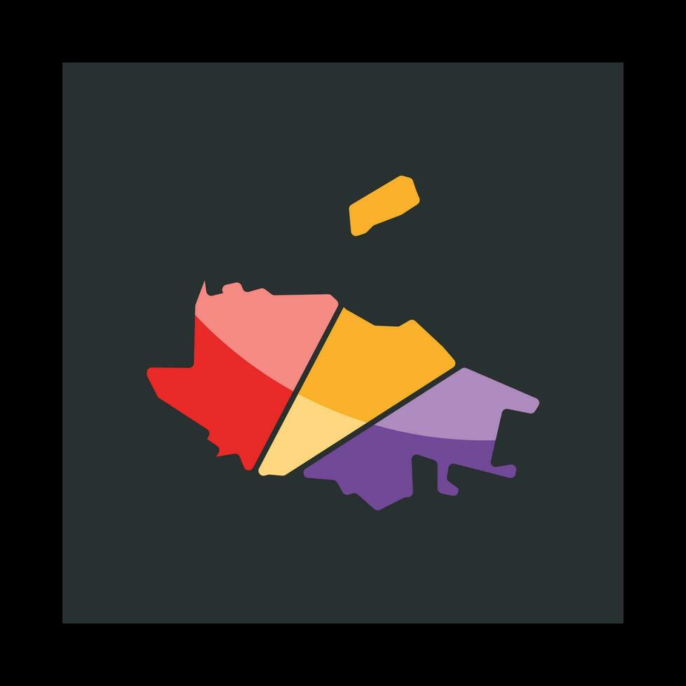Karta av sievierodonetsk stad färgrik logotyp design vektor