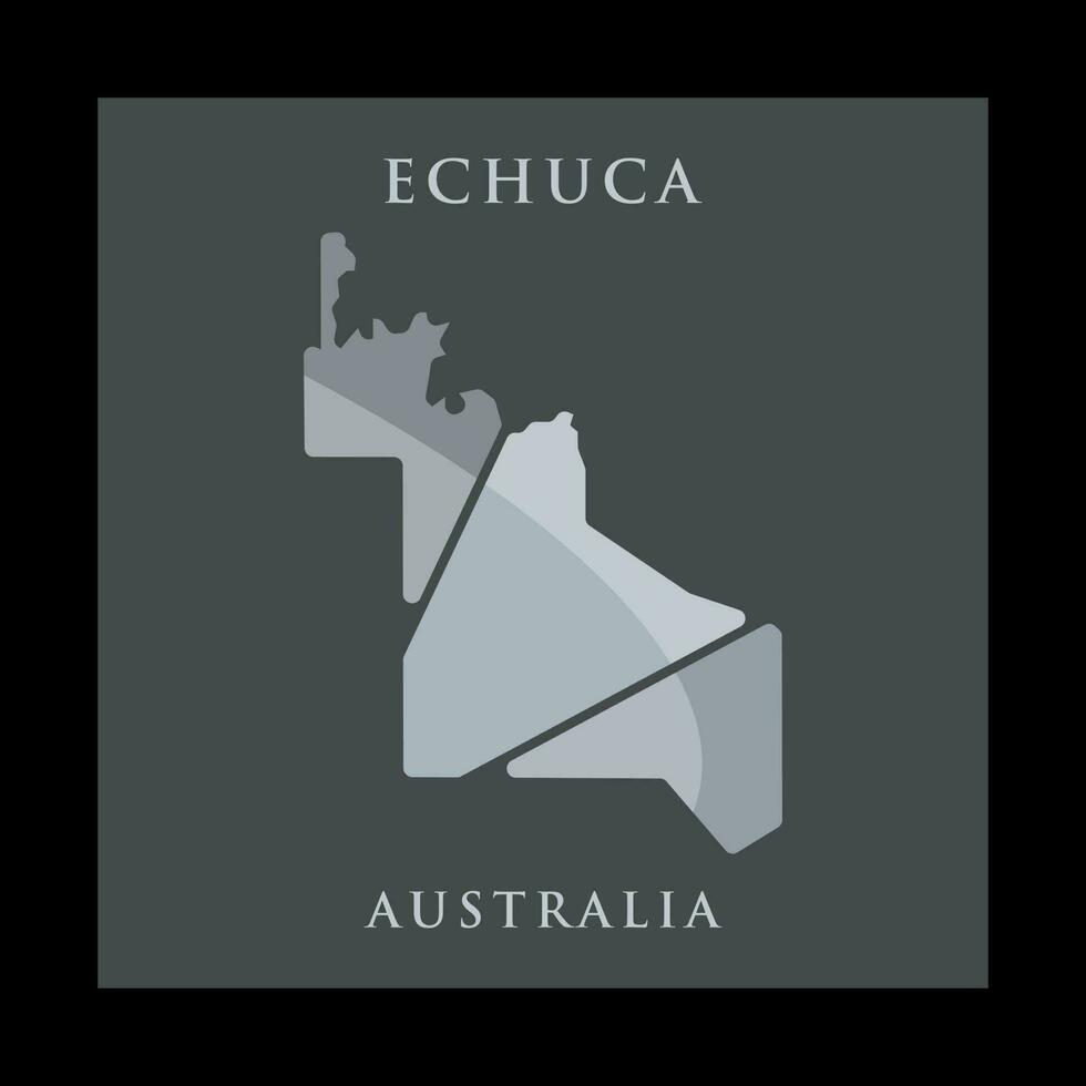 echuca Karta geometrisk kreativ logotyp vektor