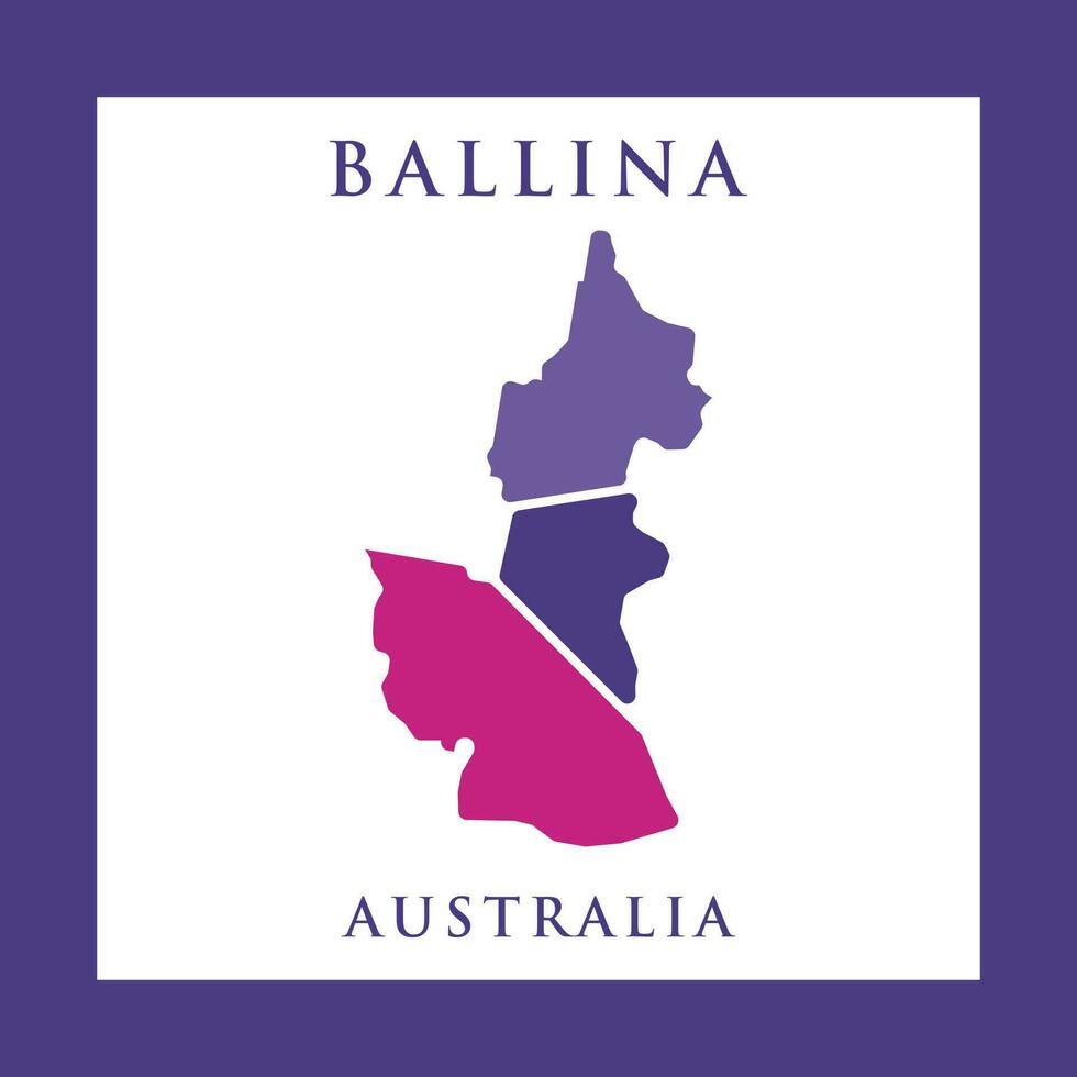 Karte von ballina Stadt geometrisch kreativ Logo vektor