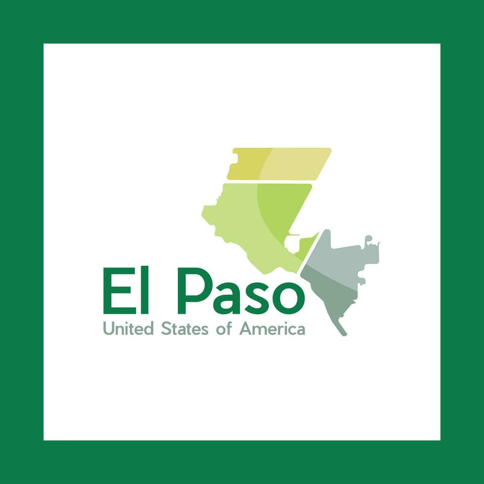 el Paso Stadt Karte modern kreativ Logo vektor
