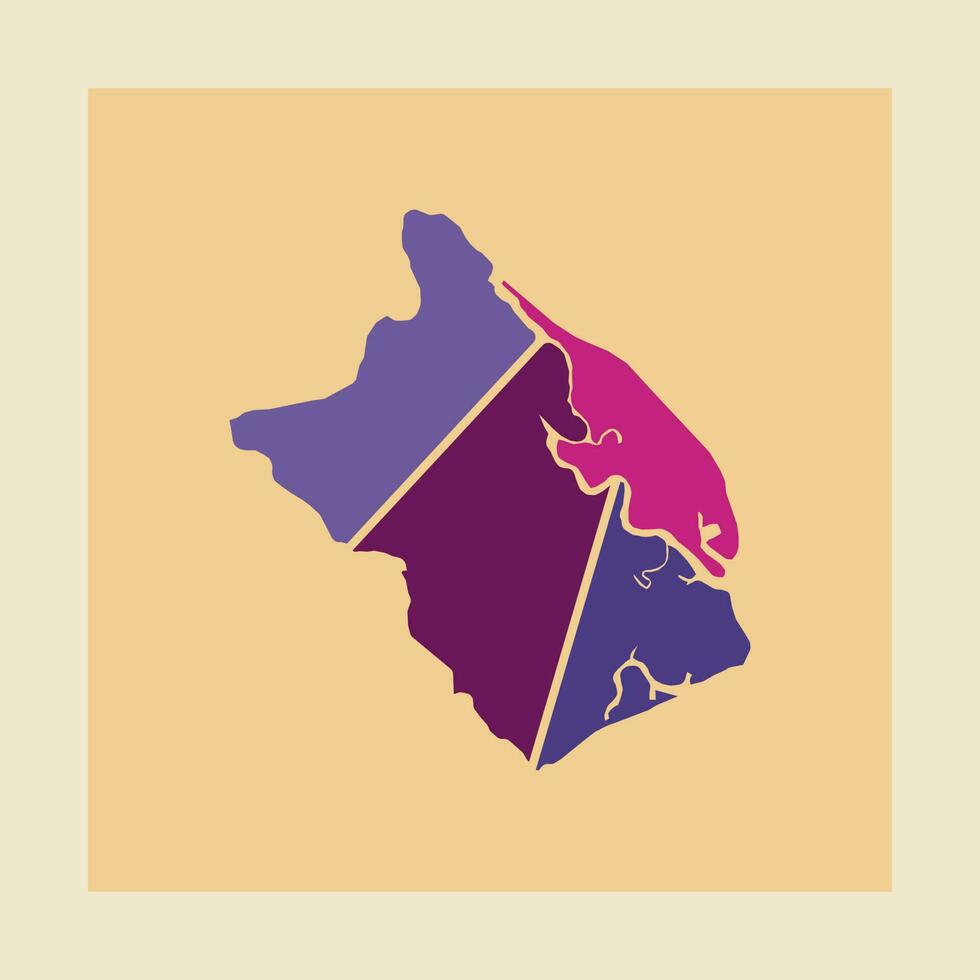 Tannum Sand Stadt Karte Illustration kreativ Logo vektor