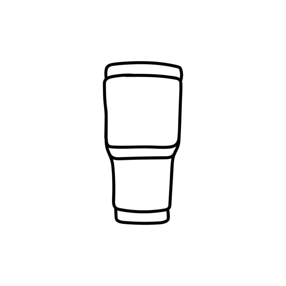 Flasche Tasse Wasser Linie modern Logo Design vektor