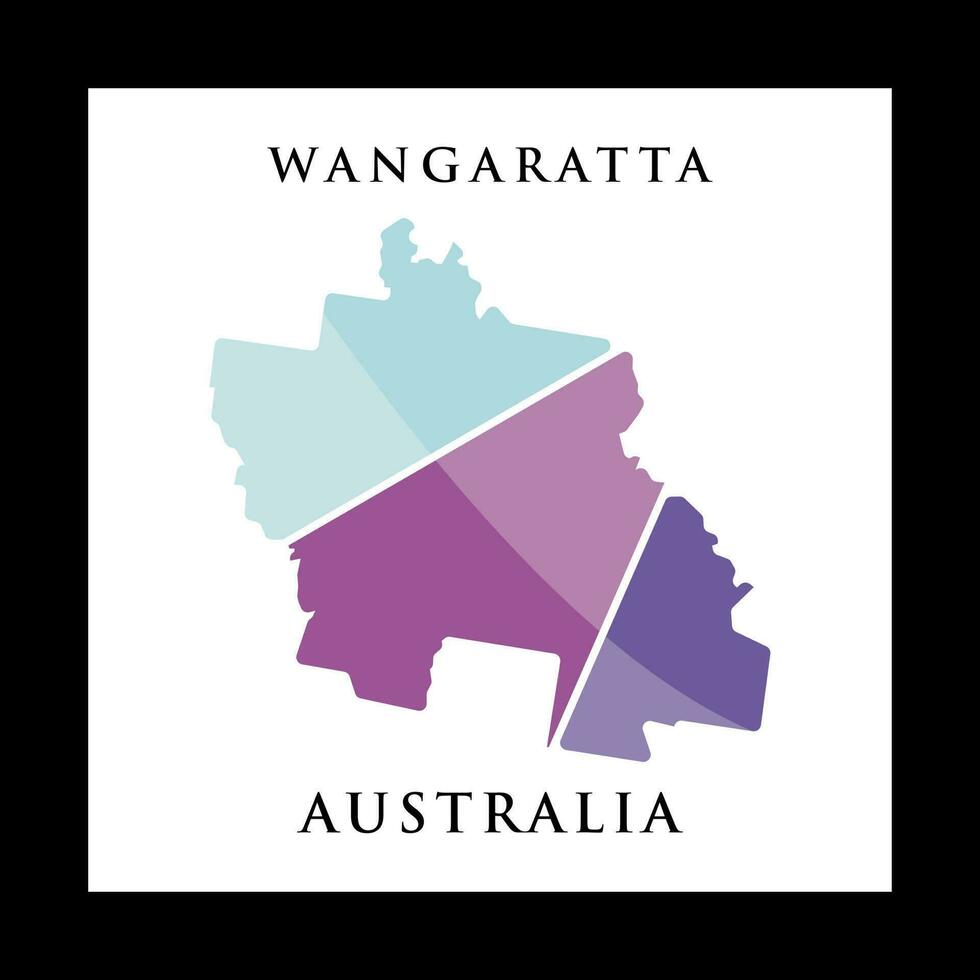 Wangaratta Stadt Karte Illustration kreativ Design vektor