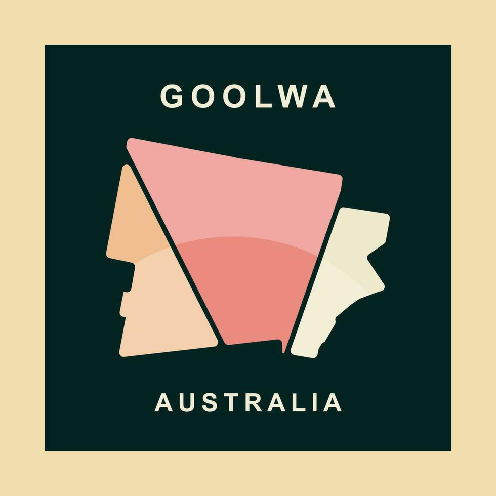 goolwa Stadt Karte einfach geometrisch Logo vektor