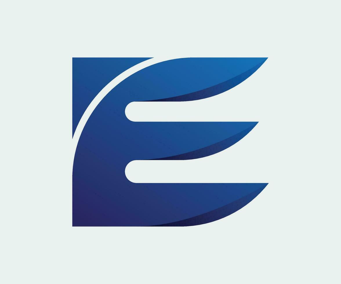 e logotyp design vektor mall