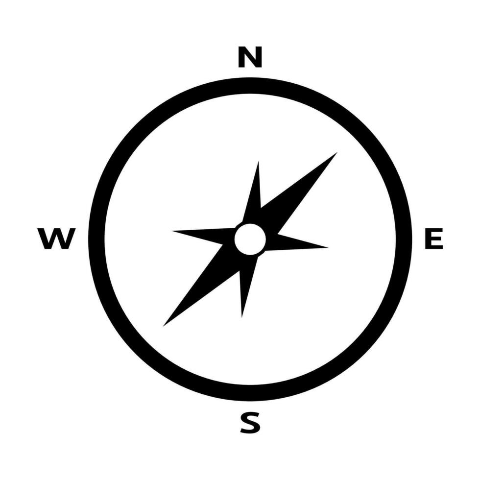 kompass ikon. vektor linje stil
