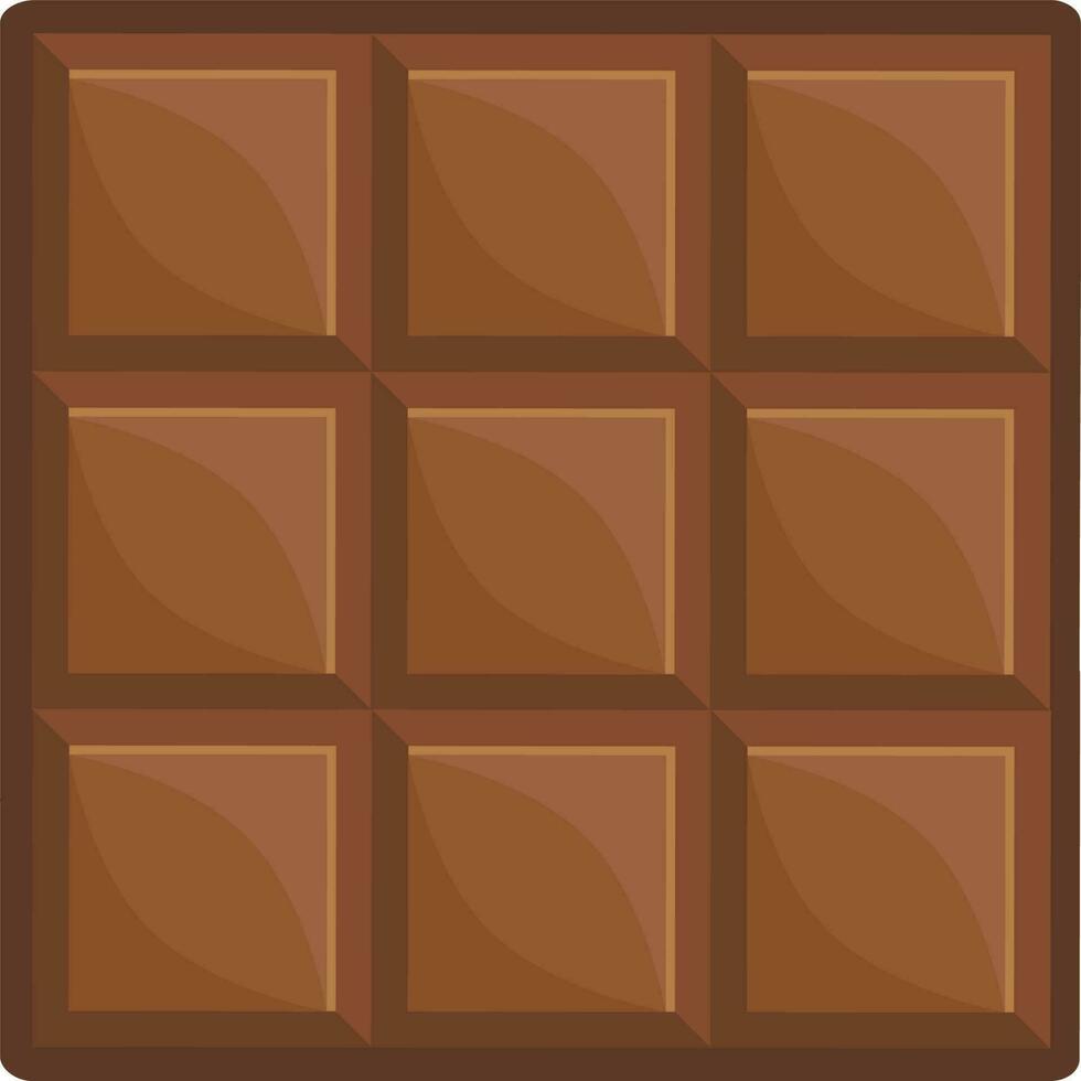 ljuv choklad bar platt illustration vektor