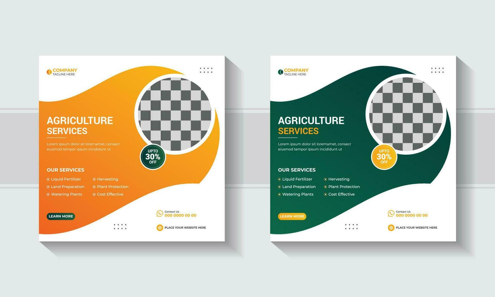 landwirtschaftlich und Landwirtschaft Dienstleistungen Sozial Medien Post oder Netz Banner Vorlage Design. Agro Bauernhof Dienstleistungen Sozial Medien Banner Vorlage Design. Landwirtschaft Landwirtschaft Flyer oder organisch Landwirtschaft Banner. vektor