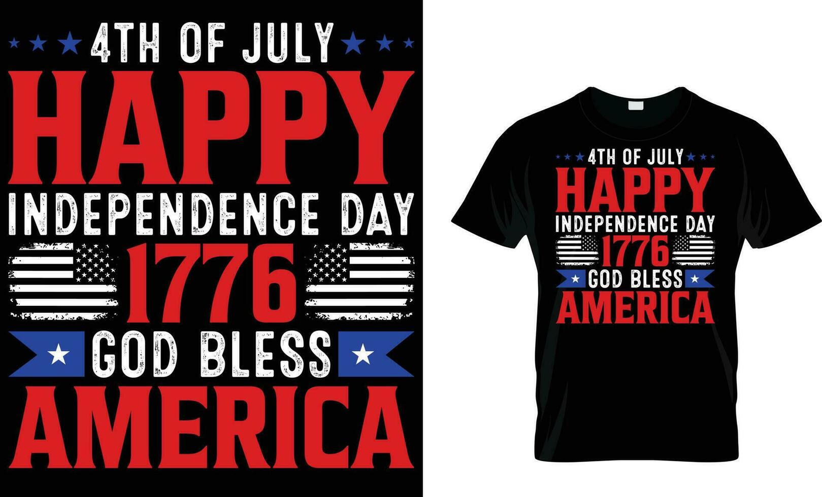 4th juli USA självständighetsdagen t-shirt design vektor