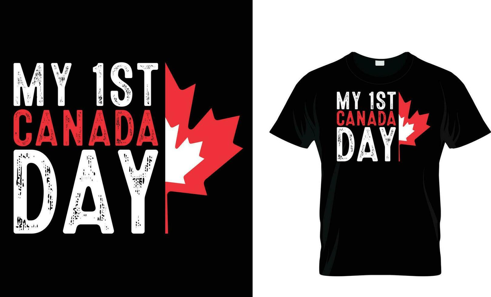 1:a juli kanada dag t skjorta design vektor