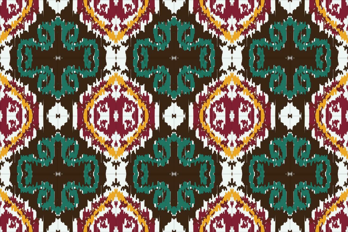 afrikansk ikat damast- paisley broderi bakgrund. geometrisk etnisk orientalisk mönster traditionell. ikat aztec stil abstrakt vektor illustration. design för skriva ut textur, tyg, saree, sari, matta.