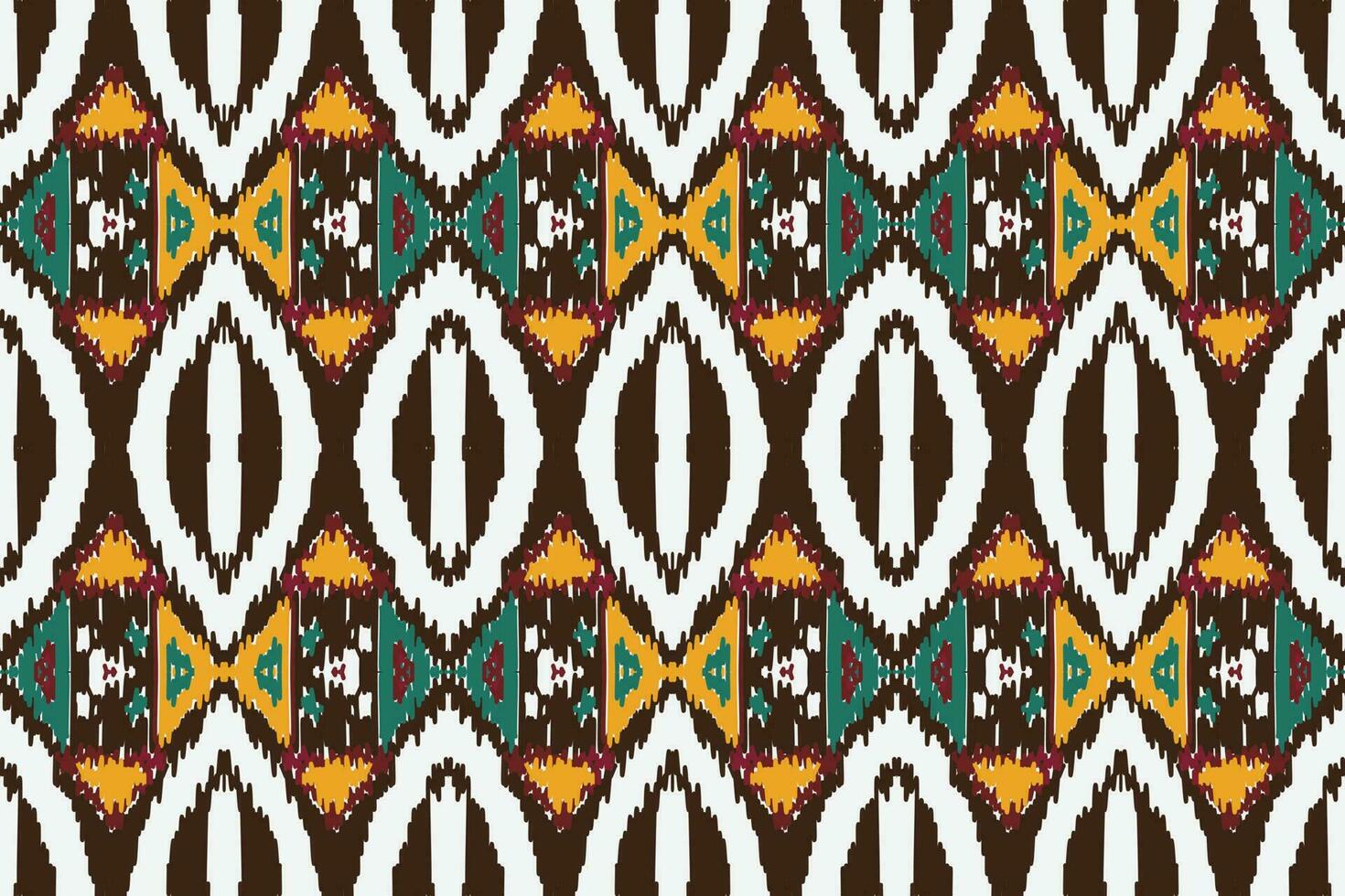 afrikanisch Motiv Ikat Paisley Stickerei Hintergrund. geometrisch ethnisch orientalisch Muster traditionell. Ikat aztekisch Stil abstrakt Vektor Illustration. Design zum drucken Textur, Stoff, Saree, Sari, Teppich.