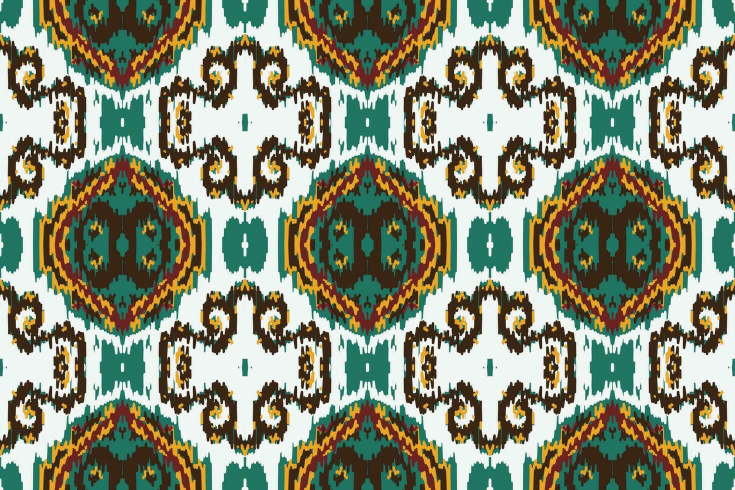 afrikanisch Ikat Damast Paisley Stickerei Hintergrund. geometrisch ethnisch orientalisch Muster traditionell. Ikat aztekisch Stil abstrakt Vektor Illustration. Design zum drucken Textur, Stoff, Saree, Sari, Teppich.