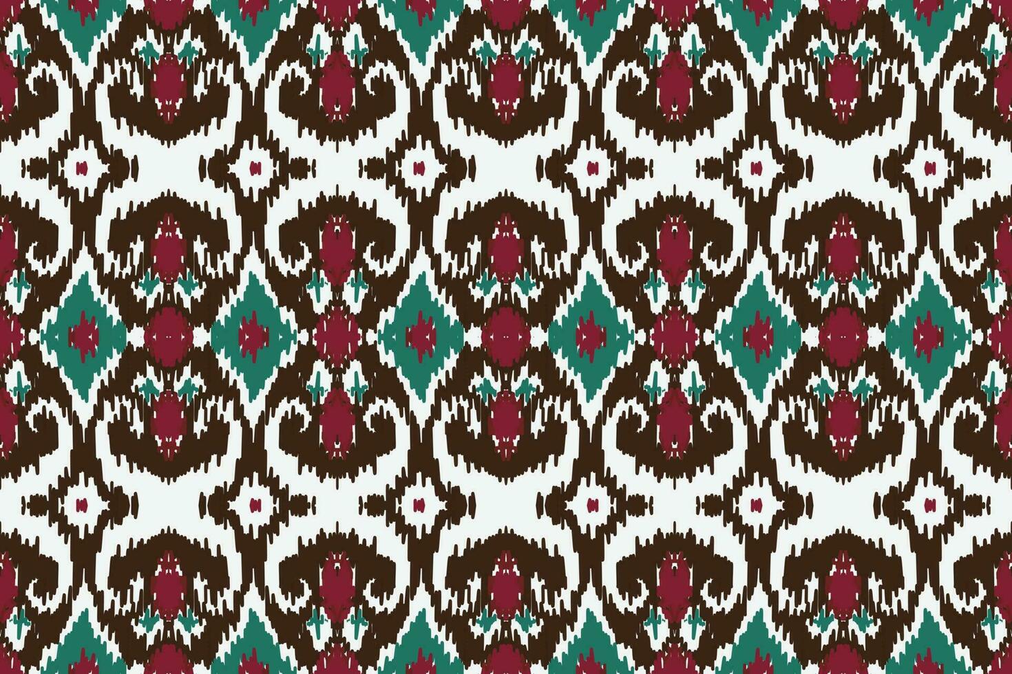 afrikansk ikat blommig paisley broderi bakgrund. geometrisk etnisk orientalisk mönster traditionell. ikat aztec stil abstrakt vektor illustration. design för skriva ut textur, tyg, saree, sari, matta.