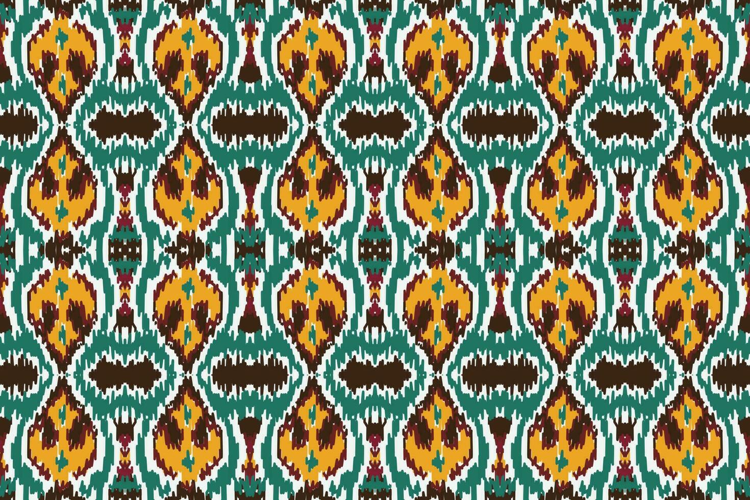 afrikansk ikat blommig paisley broderi bakgrund. geometrisk etnisk orientalisk mönster traditionell. ikat blomma stil abstrakt vektor illustration. design för skriva ut textur, tyg, saree, sari, matta.