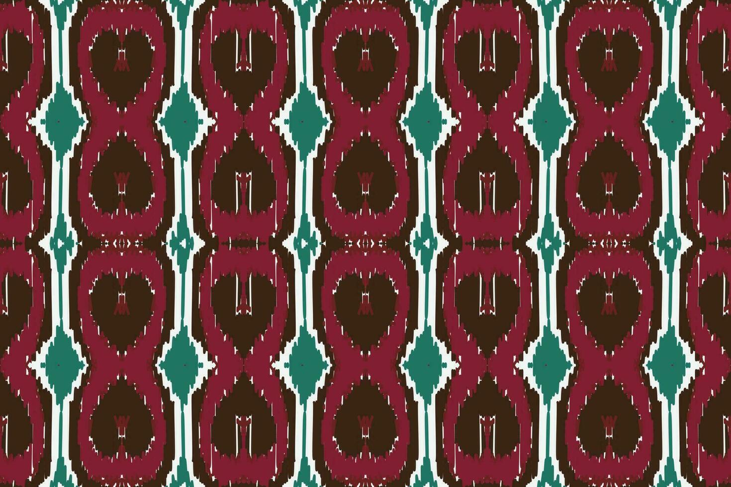 afrikanisch Ikat Blumen- Paisley Stickerei Hintergrund. geometrisch ethnisch orientalisch Muster traditionell. Ikat Blume Stil abstrakt Vektor Illustration. Design zum drucken Textur, Stoff, Saree, Sari, Teppich.