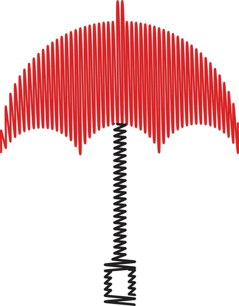 illustration vektor grafisk av skiss av paraply