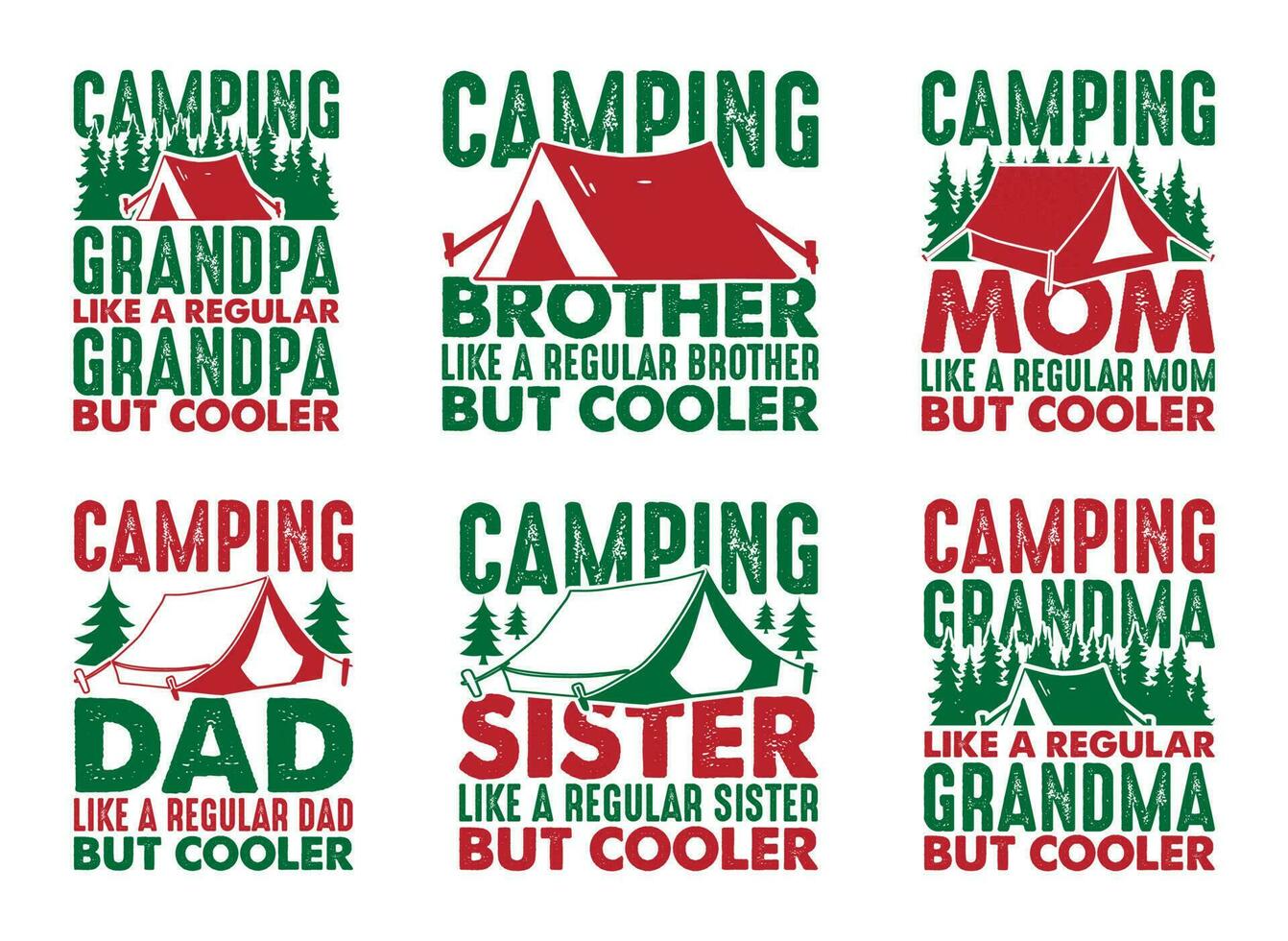 camping pappa tycka om en regelbunden pappa men kylare t skjorta design bunt, citat handla om camping, äventyr, utomhus, camping t skjorta, vandring, camping typografi t skjorta design samling vektor