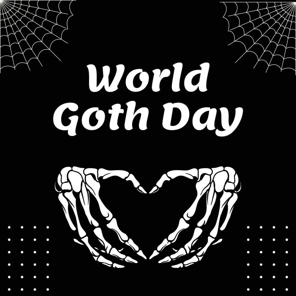 Welt Goth Tag Poster geeignet zum Sozial Medien Post vektor