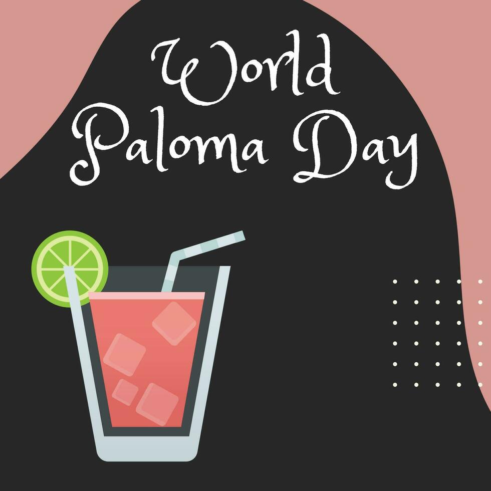 Welt Paloma Tag Poster geeignet zum Sozial Medien Post vektor