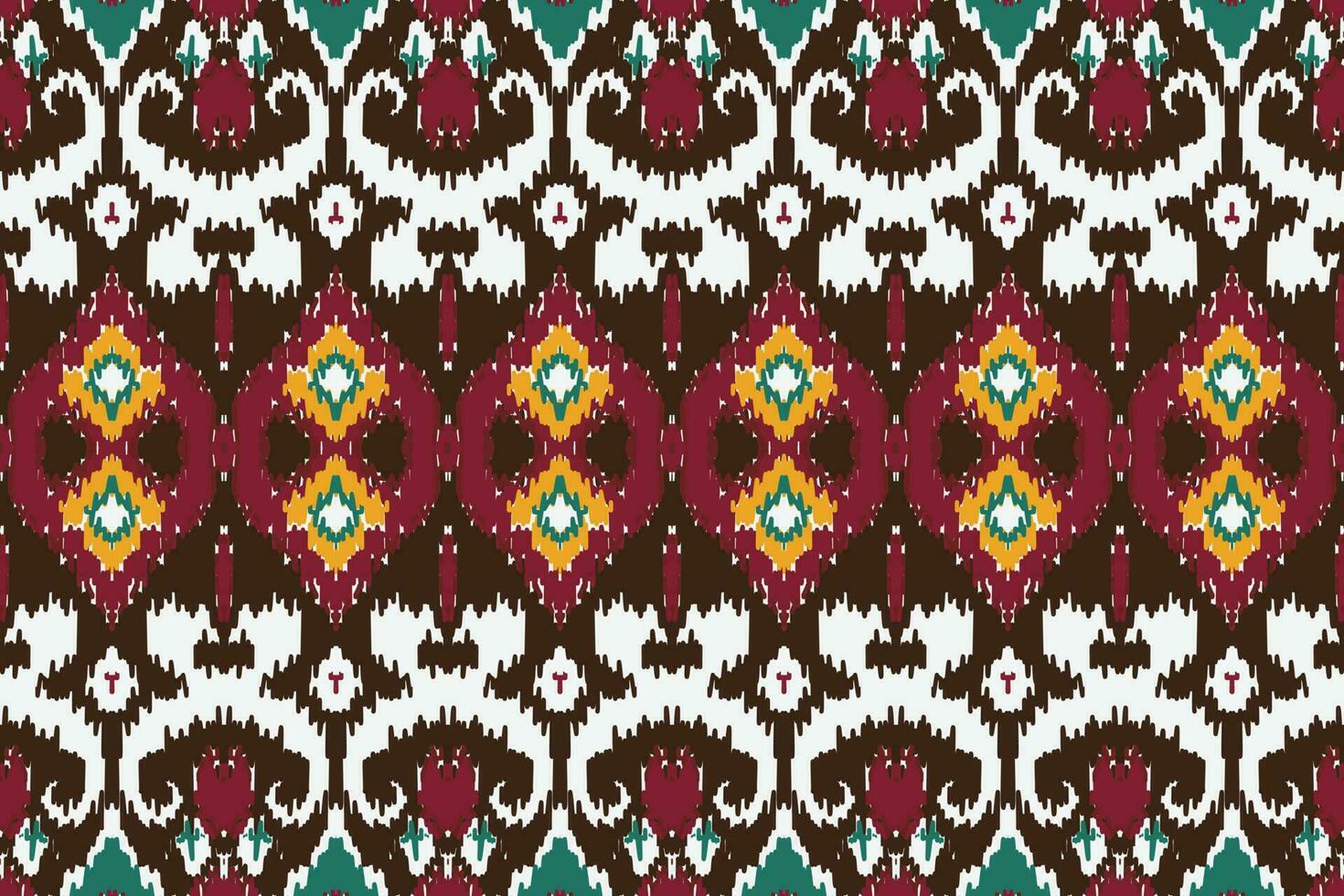 afrikansk ikat damast- broderi bakgrund. geometrisk etnisk orientalisk mönster traditionell. ikat aztec stil abstrakt vektor illustration. design för skriva ut textur, tyg, saree, sari, matta.