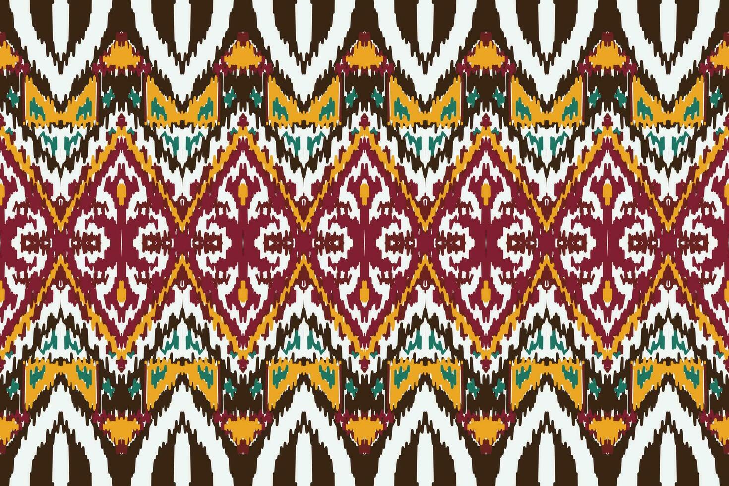 afrikanisch Ikat Stoff Paisley Stickerei Hintergrund. geometrisch ethnisch orientalisch Muster traditionell. Ikat aztekisch Stil abstrakt Vektor Illustration. Design zum drucken Textur, Stoff, Saree, Sari, Teppich.