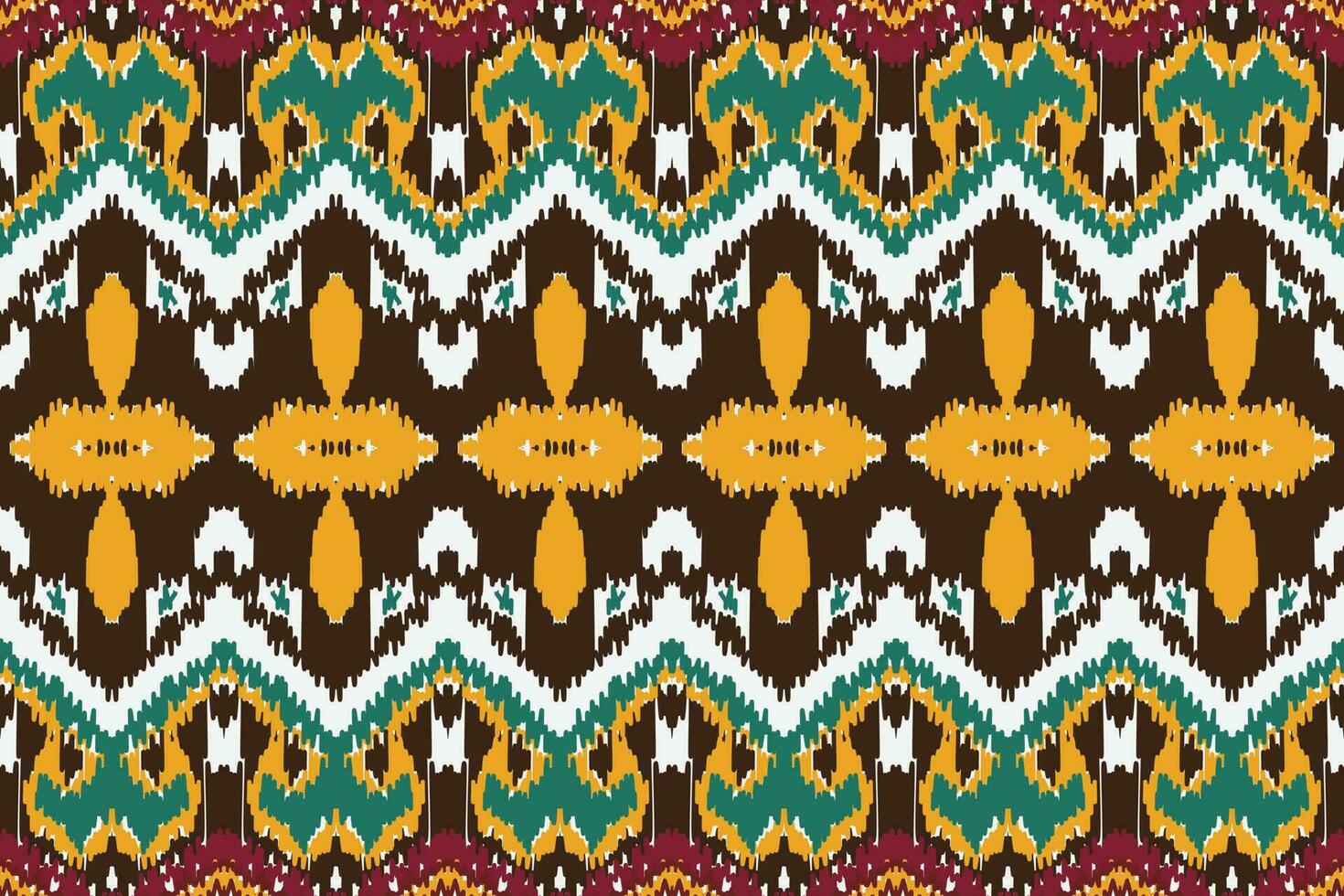 Motiv Ikat nahtlos Muster Stickerei Hintergrund. geometrisch ethnisch orientalisch Muster traditionell. Ikat aztekisch Stil abstrakt Vektor Illustration. Design zum drucken Textur, Stoff, Saree, Sari, Teppich.