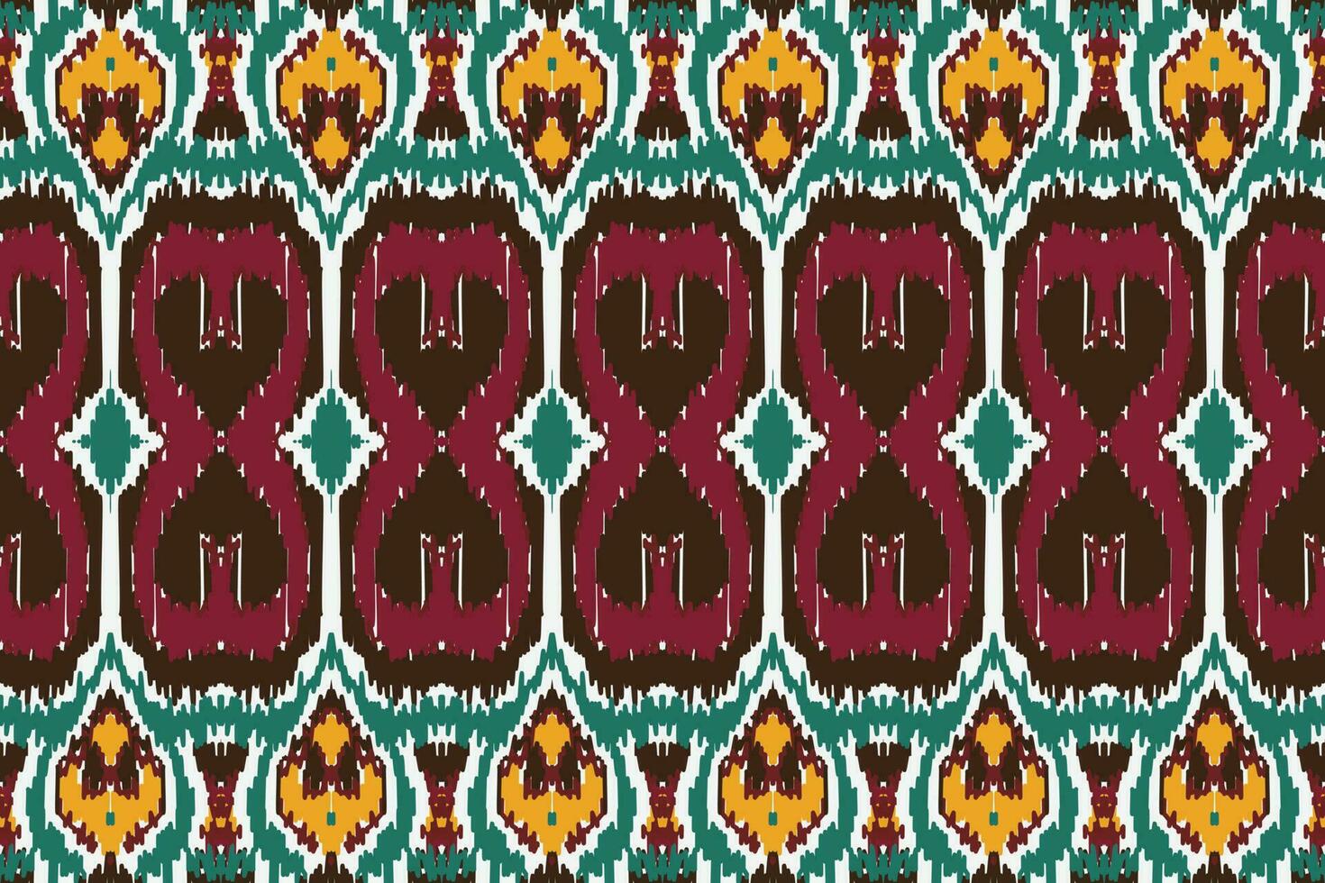 Motiv Ikat nahtlos Muster Stickerei Hintergrund. geometrisch ethnisch orientalisch Muster traditionell. Ikat aztekisch Stil abstrakt Vektor Illustration. Design zum drucken Textur, Stoff, Saree, Sari, Teppich.