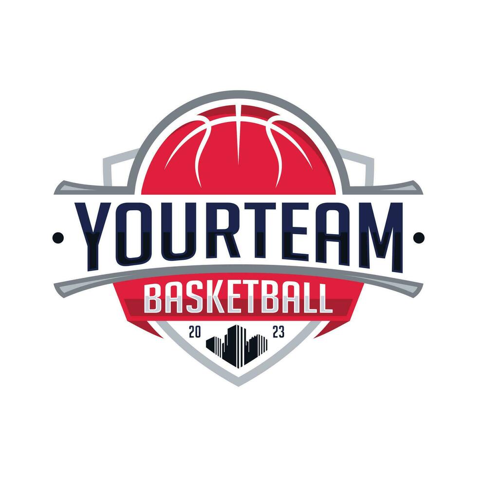 modern Fachmann Basketball Stadt Verein Emblem Vektor Maskottchen Logo Design