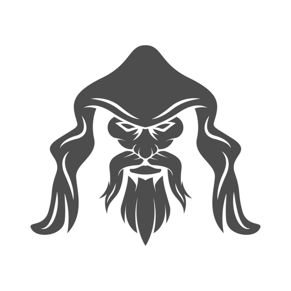 trollkarl logotyp ikon design vektor