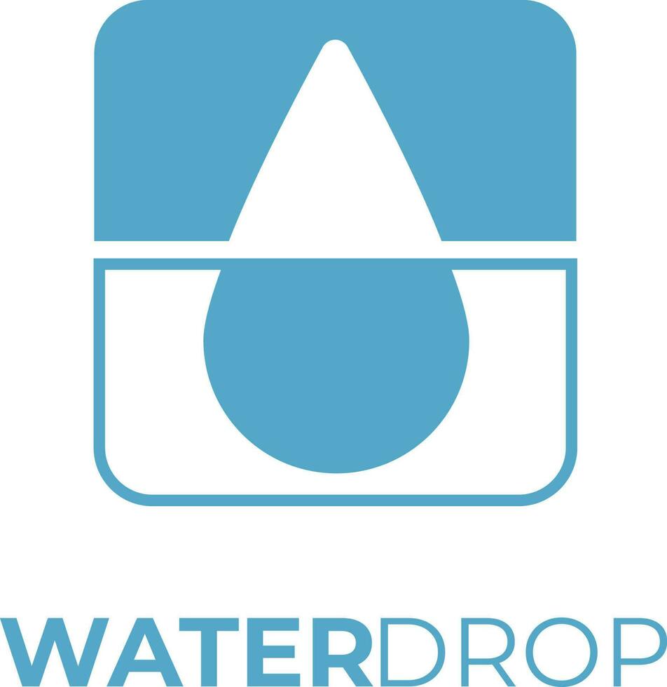 Wasser fallen Logo Design Vektor Vorlage. natürlich Mineral aqua Symbol. Wassertropfen Flüssigkeit Öl Logo Konzept Symbol.