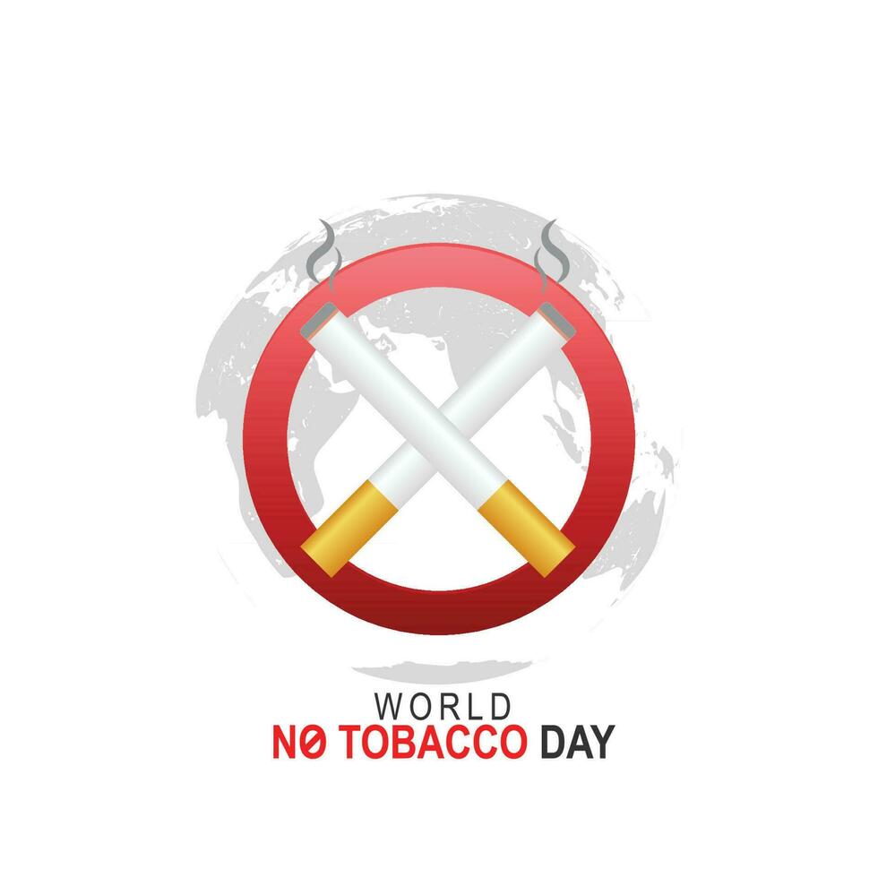 värld Nej tobak dag bakgrund. vektor