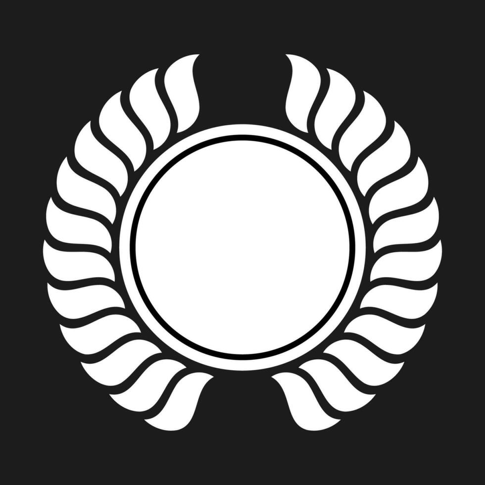 en laurel krans med en cirkel i de Centrum för de logotyp av de prestation av de täcka av vapen av de certifikat vektor
