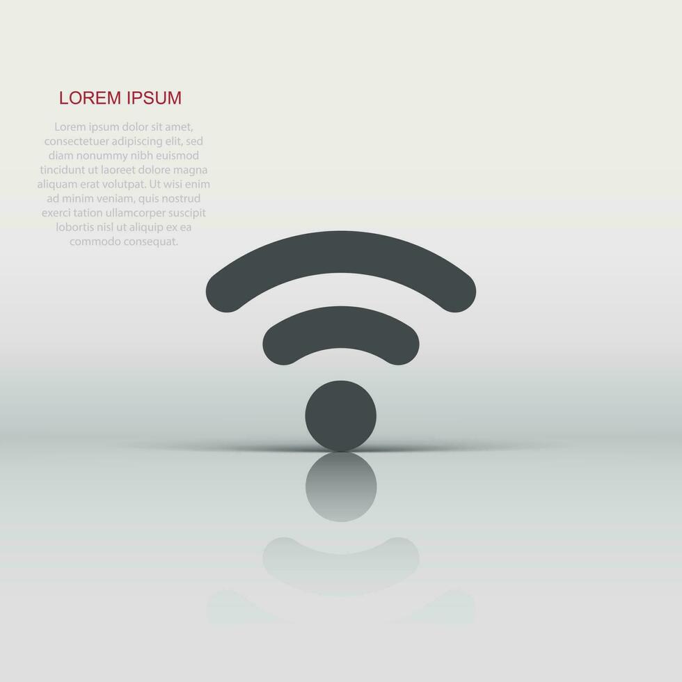 wiFi internet tecken ikon i platt stil. Wi-Fi trådlös teknologi vektor illustration på vit isolerat bakgrund. nätverk wiFi företag begrepp.
